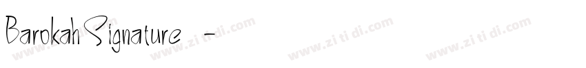 Barokah Signature字体字体转换